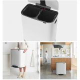 KOŠ ZA SMETI BRABANTIA ZA LOČEVANJE BO PEDAL BIN 2X30 L, BEL