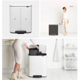 KOŠ ZA SMETI BRABANTIA ZA LOČEVANJE BO PEDAL BIN 2X30 L, BEL