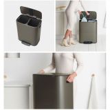 KOŠ ZA SMETI BRABANTIA ZA LOČEVANJE BO PEDAL BIN 2X30 L, PLATINUM