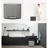 KOŠ ZA SMETI BRABANTIA ZA LOČEVANJE BO PEDAL BIN 3X11 L, SIV