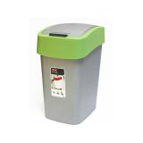 KOŠ ZA SMETI - FLIPBIN,ZELENO/SREBRN, 50L