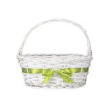 VELIKONOČNI PROGRAM KOŠARA BELA 32 CM Z ROČAJEM