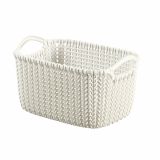 KOŠARA CURVER KOŠARICA KNIT Z ROČAJEM 25X17.5X14 CM BELA