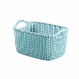 KOŠARA CURVER KOŠARICA KNIT Z ROČAJEM 25X17.5X14 CM SIVO MODRA