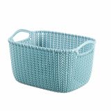 KOŠARA CURVER KOŠARICA KNIT Z ROČAJEM 30X22X17 CM SIVO MODRA