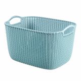 KOŠARA CURVER KOŠARICA KNIT Z ROČAJEM 40X30X23CM SIVO MODRA