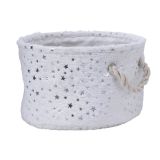 OKRASNA KOŠARA 18X10CM Z ZVEZDICAMI, BREZ ROČAJEV