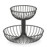 KOŠARA ZA SADJE ZELLER PRESENT KOŠARA ZA SADJE 2 NIVOJA METAL ČRNA