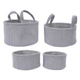 OKRASNA KOŠARA 18X10CM ŽAMETNA, REBRASTA