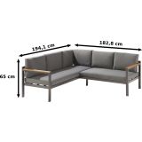 KOVINSKA VRTNA GARNITURA NATERIAL KOTNA ORIS II 5S+MIZ SIVA ALU