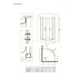 KOTNA KABINA ZA PRHANJE DEANTE FUNKIA KYP 652K 80 CM