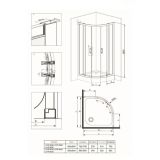 KOTNA KABINA ZA PRHANJE DEANTE FUNKIA KYP N51K 90 CM