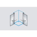 KOTNA KABINA ZA PRHANJE KOLPA SAN Q 80 SBR/1 POLARIS SILVER PROF. PROZ. STEK.