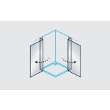 KOTNA KABINA ZA PRHANJE KOLPA SAN Q 90 SBR/1 POLARIS SILVER PROF. PROZ. STEK.