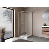 KOTNA KABINA ZA PRHANJE KOLPA SAN STELLAR 90X90 UNI H=200 B/1, 6 MM BELI/PROZORN DW