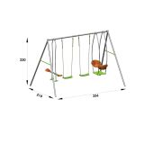 GUGALNICA AMCA KOVINSKA 2.2 M - 2 SEDEŽA , 1 JAHAČ, 1 GONDOLA