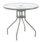 KOVINSKA MIZA ELIA FI 80 CM JEKLO/STEKLO