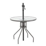 KOVINSKA MIZA ELIA FI 80 CM JEKLO/STEKLO