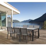 KOVINSKA MIZA MQ MONI, 200X100 CM ALUMINIJ,STEKLO