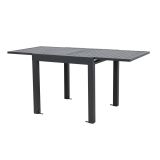 KOVINSKA MIZA MQ SUSAN, TEMNO SIVA 81.5X81.5X75 CM