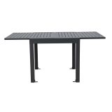 KOVINSKA MIZA MQ SUSAN, TEMNO SIVA 81.5X81.5X75 CM