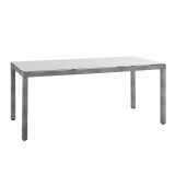 KOVINSKA MIZA NATERIAL DAVOS SIVA 90X180X74 ALU-STEKLO