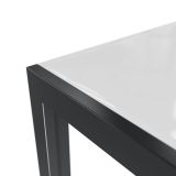 KOVINSKA MIZA NATERIAL LYRA II ANTR. 160X90 ALU STEKLO