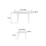 KOVINSKA MIZA NATERIAL LYRA II BELA 90/160X90 ALU STEKLO