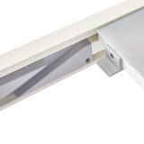 KOVINSKA MIZA NATERIAL LYRA II BELA 90/160X90 ALU STEKLO