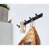 KOVINSKA OBEŠALNA KLJUKA HETTICH DIY 3 KLJUKE 340X20X30MM KOVINSKA, ČRNA