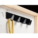 KOVINSKA OBEŠALNA KLJUKA HETTICH DIY 4 KLJUKE 160X31X20 MM KOVINSKA, ČRNA