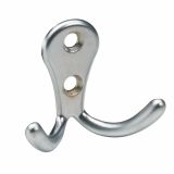 KOVINSKI OBEŠALNIK 2 KLJUKI HETTICH DIY, 52X54X24 MM, IZGLED ALUMINIJ