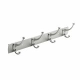 KOVINSKI GARDEROBNI OBEŠALNIK HETTICH DIY, 435X100X80 MM, 4 KLJUKE, ALUMINIJ MAT KROM