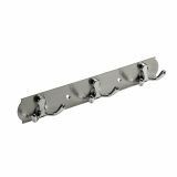 KOVINSKI GARDEROBNI OBEŠALNIK HETTICH DIY, 280X38X33 MM, 3 KLJUKE, KROMIRAN