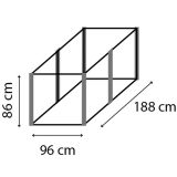 KOVINSKA VISOKA GREDA VITAVIA LINUS 858 GRANIT/ČRNA