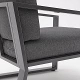 KOVINSKA VRTNA GARNITURA NATERIAL SET LYRA + MIZICA SIVA ALU