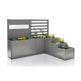 KOVINSKA VRTNA GREDA BIOHORT 201X250X168 CM DAVINCI RAZLIČICA 2 PEŠČENO SIVA