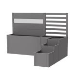 KOVINSKA VRTNA GREDA BIOHORT 201X250X168 CM DAVINCI RAZLIČICA 2 PEŠČENO SIVA