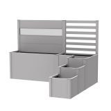 KOVINSKA VRTNA GREDA BIOHORT 201X250X168 CM DAVINCI RAZLIČICA 2 SREBRNA