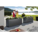 KOVINSKA VRTNA GREDA BIOHORT 53X201X77 CM BELVEDERE MAXI 200 TEMNO SIVA