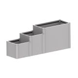 KOVINSKA VRTNA GREDA BIOHORT 59X250X77 CM DAVINCI RAZLIČICA 3 SREBRNA