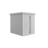 KOVINSKA VRTNA HIŠKA BIOHORT 180X236X222 CM NEO 2A STANDARD VRATA SREBRNA