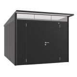 KOVINSKA VRTNA HIŠKA BIOHORT 260X380X222 CM AVANTGARDE DVOJNA VRATA METALIK TEMNO SIVA