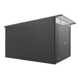 KOVINSKA VRTNA HIŠKA BIOHORT 260X380X222 CM AVANTGARDE DVOJNA VRATA METALIK TEMNO SIVA