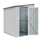 KOVINSKA VRTNA HIŠKA GLOBEL LEANTO 56 SREBRNA Š145 X G172 X V204 CM