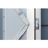 KOVINSKA VRTNA HIŠKA GLOBEL LEANTO 56 SREBRNA Š145 X G172 X V204 CM