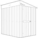 KOVINSKA VRTNA HIŠKA GLOBEL LEANTO 56 ZELENA Š145 X G172 X V204 CM