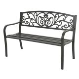 KOVINSKA VRTNA KLOP DECORIS BELFAST, ANTRACIT 127X60X86 CM