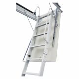 KOVINSKE PODSTREŠNE STOPNICE LOŽ METALPRES ELEGANT 70X130/270 CM BELE S KOVINSKIM OKVIRJEM