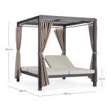 KOVINSKI LEŽALNIK BIZZOTTO DREAM CHARCOAL DAYBED ANTRACIT